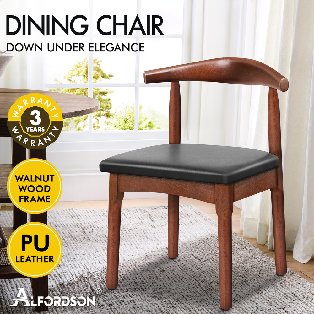 ALFORDSON Dining Chairs Kitchen Swivel PU Leather Sherpa Velvet Wooden x1/x2/x4 - Picture 243 of 592