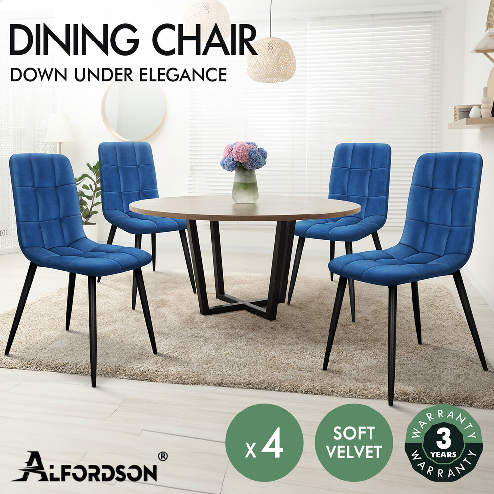 ALFORDSON Dining Chairs Kitchen Swivel PU Leather Sherpa Velvet Wooden x1/x2/x4 - Picture 359 of 592