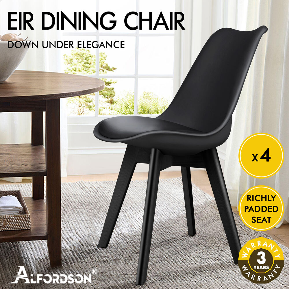 ALFORDSON Dining Chairs Kitchen Swivel PU Leather Sherpa Velvet Wooden x1/x2/x4 - Picture 429 of 592