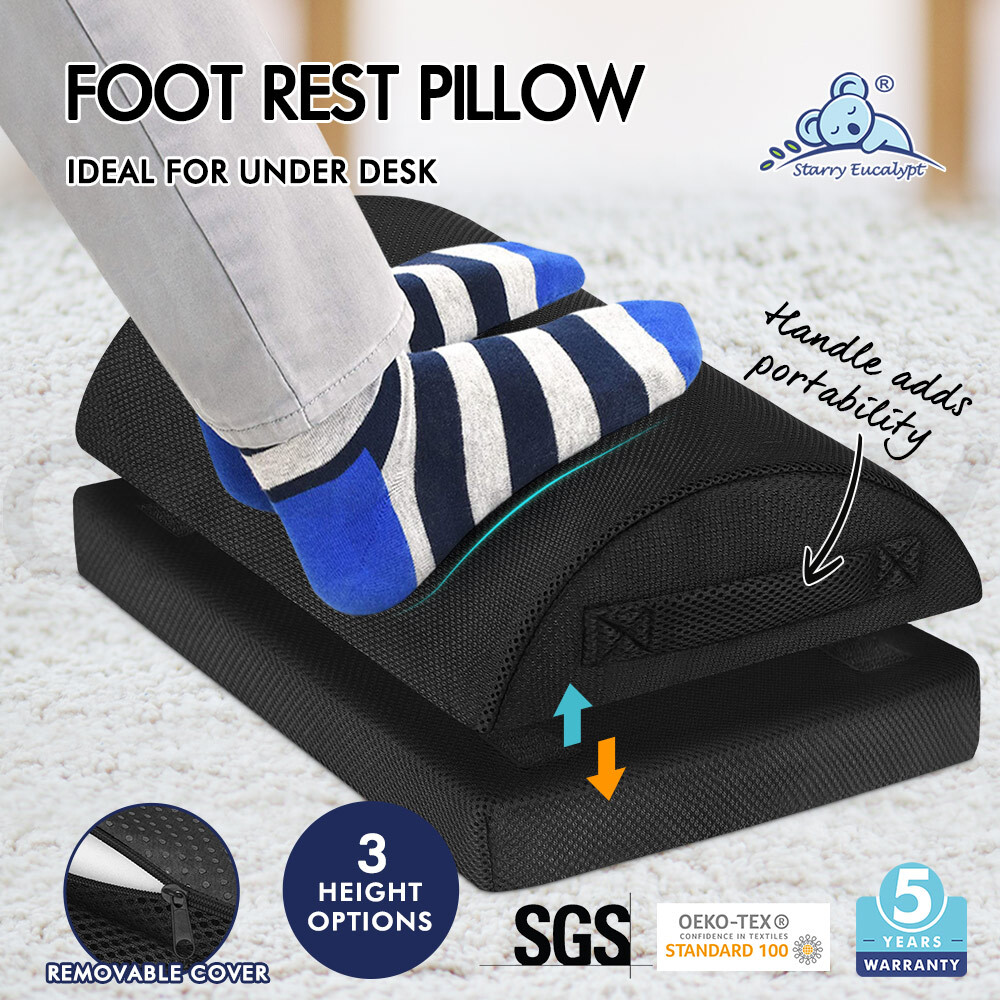 STARRY EUCALYPT Foot Rest Stool Adjustable Foot Pad Foam Pillow Under Desk - Picture 13 of 42