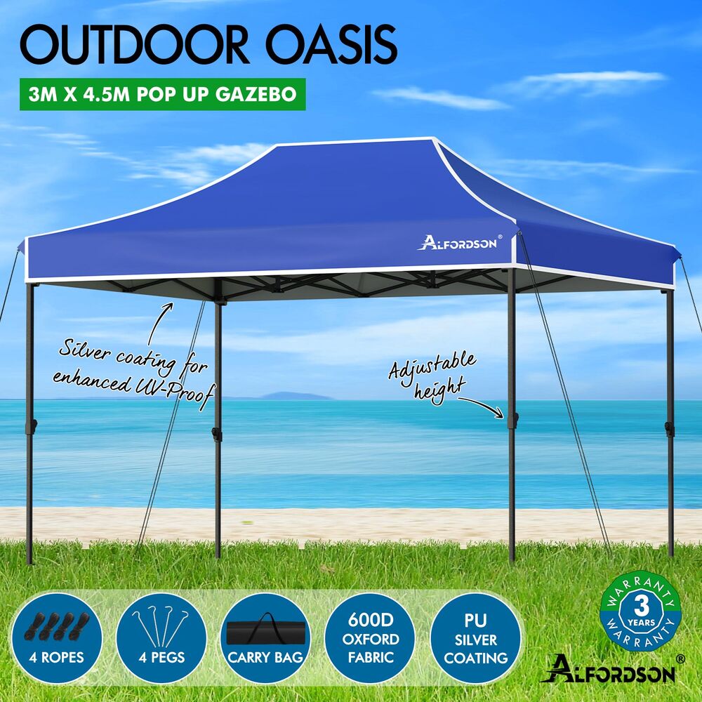 ALFORDSON Gazebo 3x4.5m Pop Up Marquee Outdoor Folding Tent Wedding Party Canopy - Picture 16 of 99