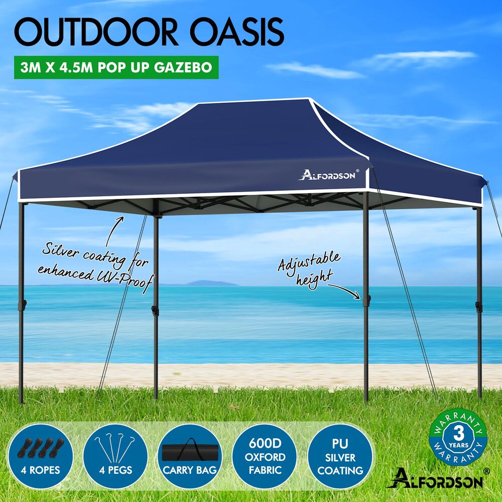 ALFORDSON Gazebo 3x4.5m Pop Up Marquee Outdoor Folding Tent Wedding Party Canopy - Picture 28 of 99