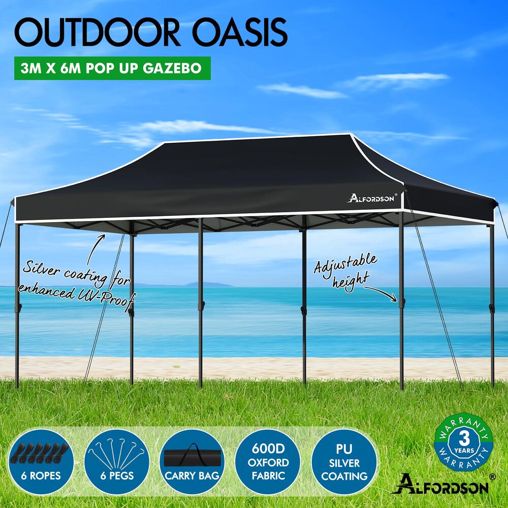 ALFORDSON Gazebo Pop Up Marquee Outdoor Folding Tent Canopy 3x3m 3x4.5m 3x6m - Picture 100 of 291