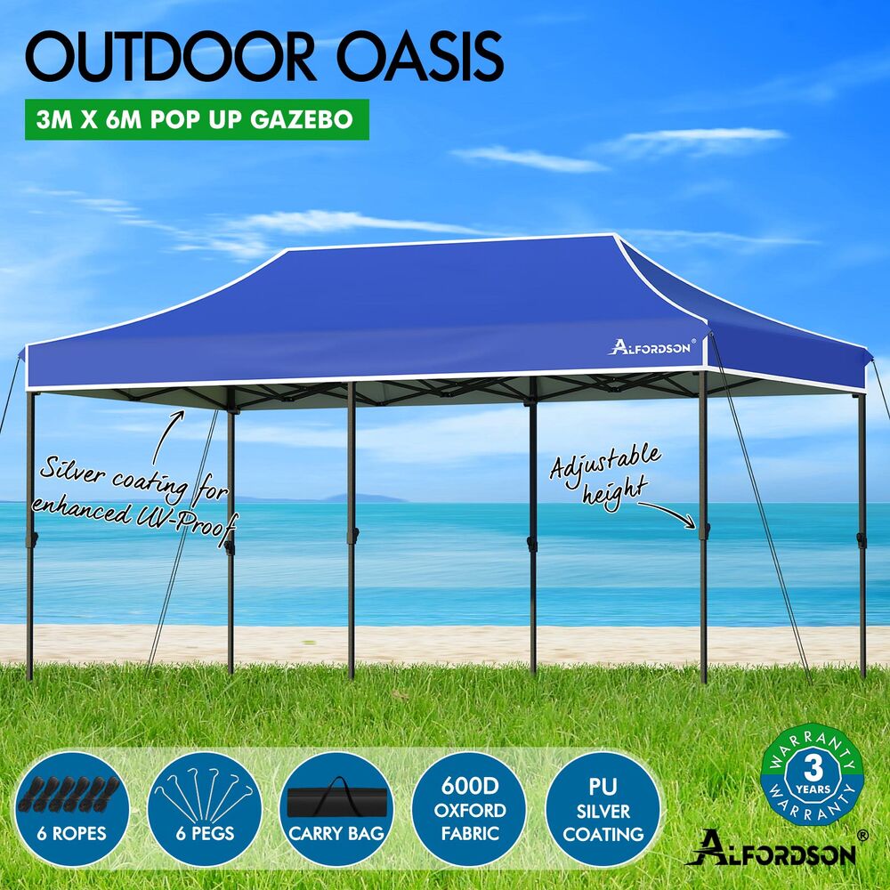 ALFORDSON Gazebo Pop Up Marquee Outdoor Folding Tent Canopy 3x3m 3x4.5m 3x6m - Picture 112 of 291