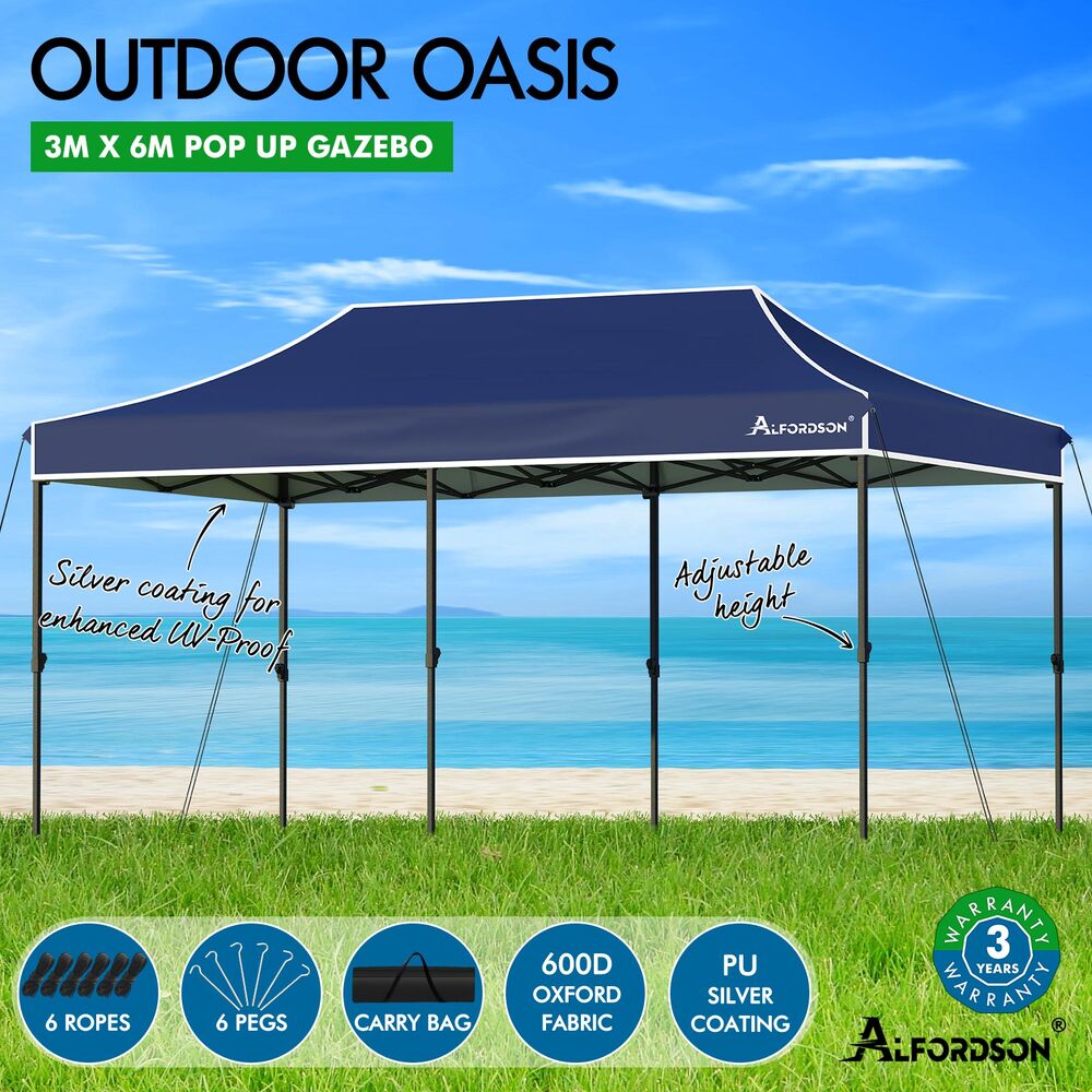 ALFORDSON Gazebo Pop Up Marquee Outdoor Folding Tent Canopy 3x3m 3x4.5m 3x6m - Picture 124 of 291