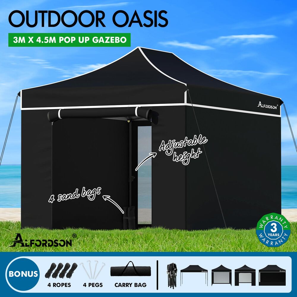ALFORDSON Gazebo 3x4.5m Pop Up Marquee Outdoor Folding Tent Wedding Party Canopy - Picture 52 of 99