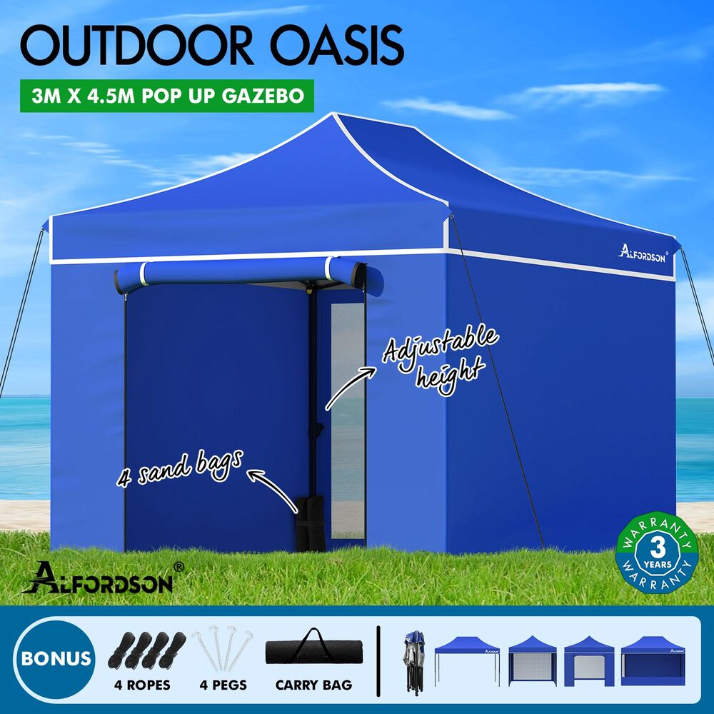 ALFORDSON Gazebo 3x4.5m Pop Up Marquee Outdoor Folding Tent Wedding Party Canopy - Picture 64 of 99