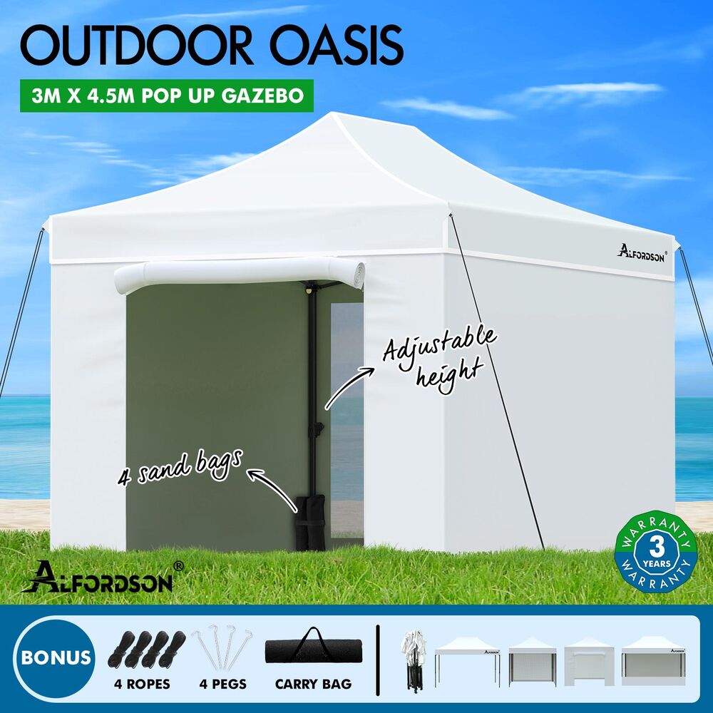 ALFORDSON Gazebo 3x4.5m Pop Up Marquee Outdoor Folding Tent Wedding Party Canopy - Picture 88 of 99