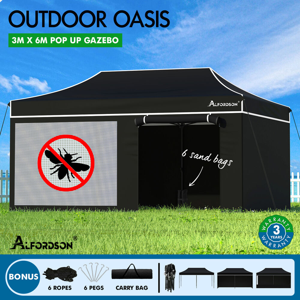 ALFORDSON Gazebo Pop Up Marquee Outdoor Folding Tent Canopy 3x3m 3x4.5m 3x6m - Picture 244 of 291