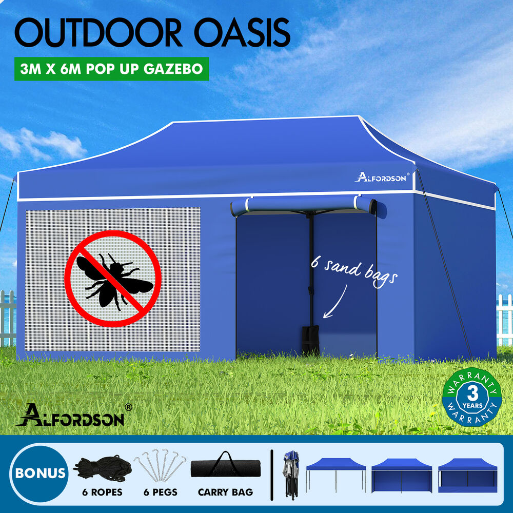 ALFORDSON Gazebo Pop Up Marquee Outdoor Folding Tent Canopy 3x3m 3x4.5m 3x6m - Picture 256 of 291