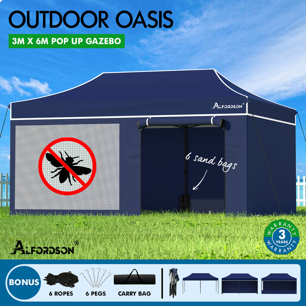 ALFORDSON Gazebo Pop Up Marquee Outdoor Folding Tent Canopy 3x3m 3x4.5m 3x6m - Picture 268 of 291