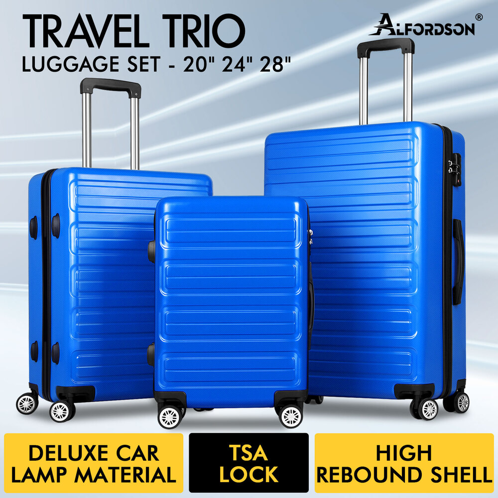 ALFORDSON Luggage 3PCS Set Suitcase Travel Trolley TSA Carry on Hard Case - Picture 195 of 254
