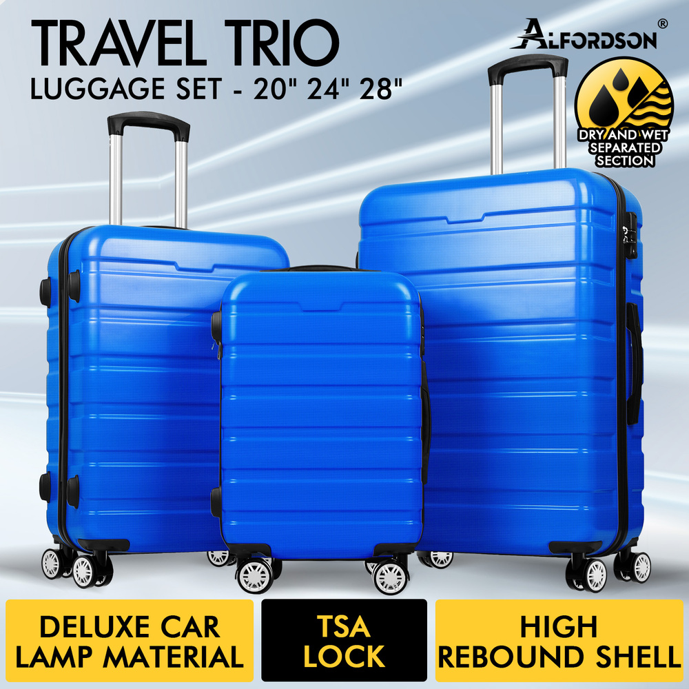 ALFORDSON Luggage 3PCS Set Suitcase Travel Trolley TSA Carry on Hard Case - Picture 16 of 27