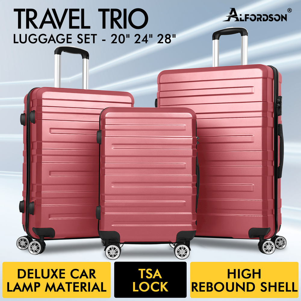 ALFORDSON Luggage 3PCS Set Suitcase Travel Trolley TSA Carry on Hard Case - Picture 171 of 254