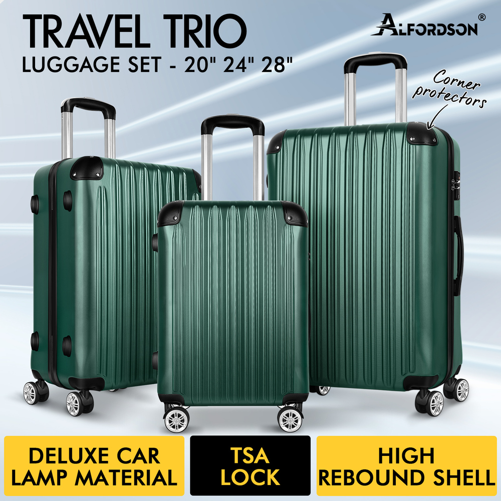 ALFORDSON Luggage 3PCS Set Suitcase Travel Trolley TSA Carry on Hard Case - Picture 99 of 254