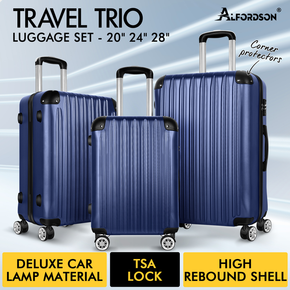 ALFORDSON Luggage 3PCS Set Suitcase Travel Trolley TSA Carry on Hard Case - Picture 63 of 254