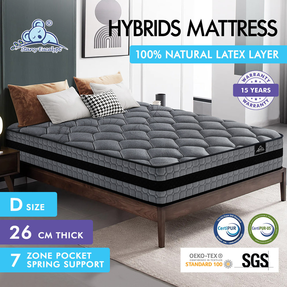 STARRY EUCALYPT Mattress Euro Top Memory Foam Bed Queen Double King Single - Picture 59 of 318