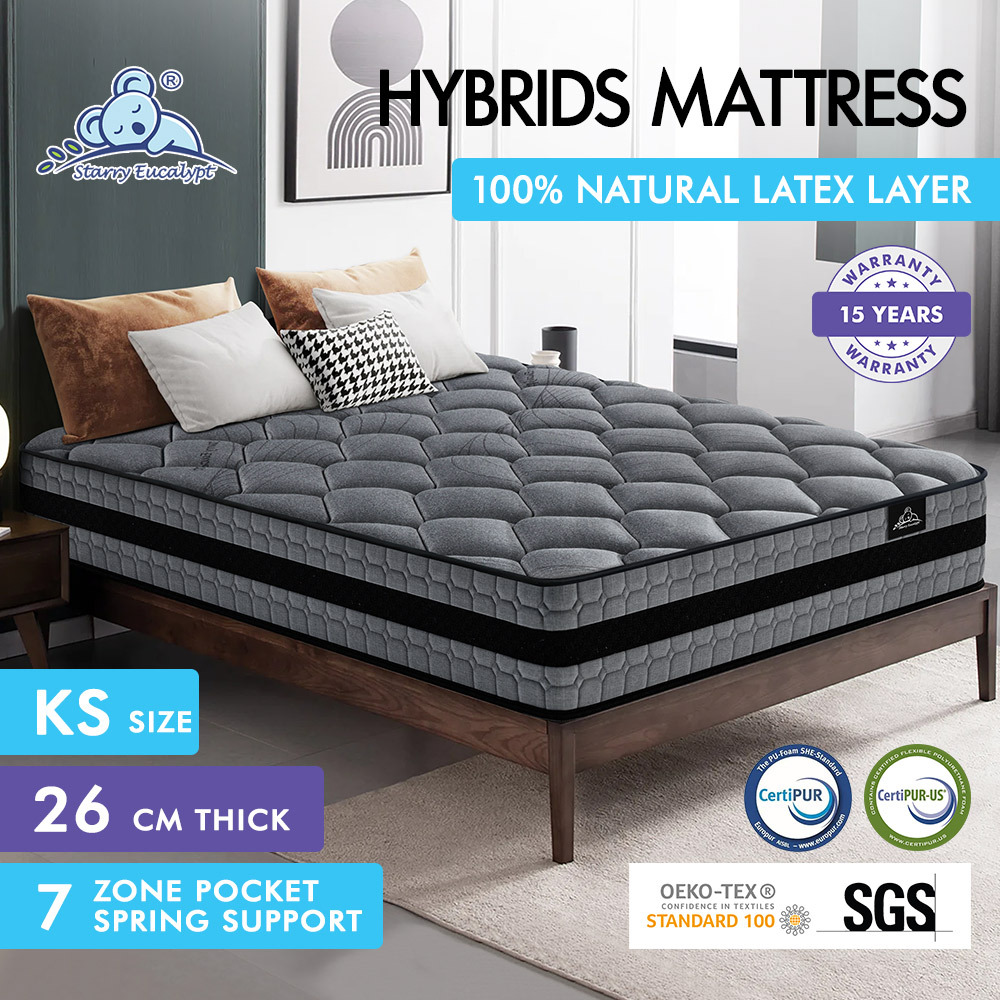 STARRY EUCALYPT Mattress Euro Top Memory Foam Bed Queen Double King Single - Picture 171 of 318