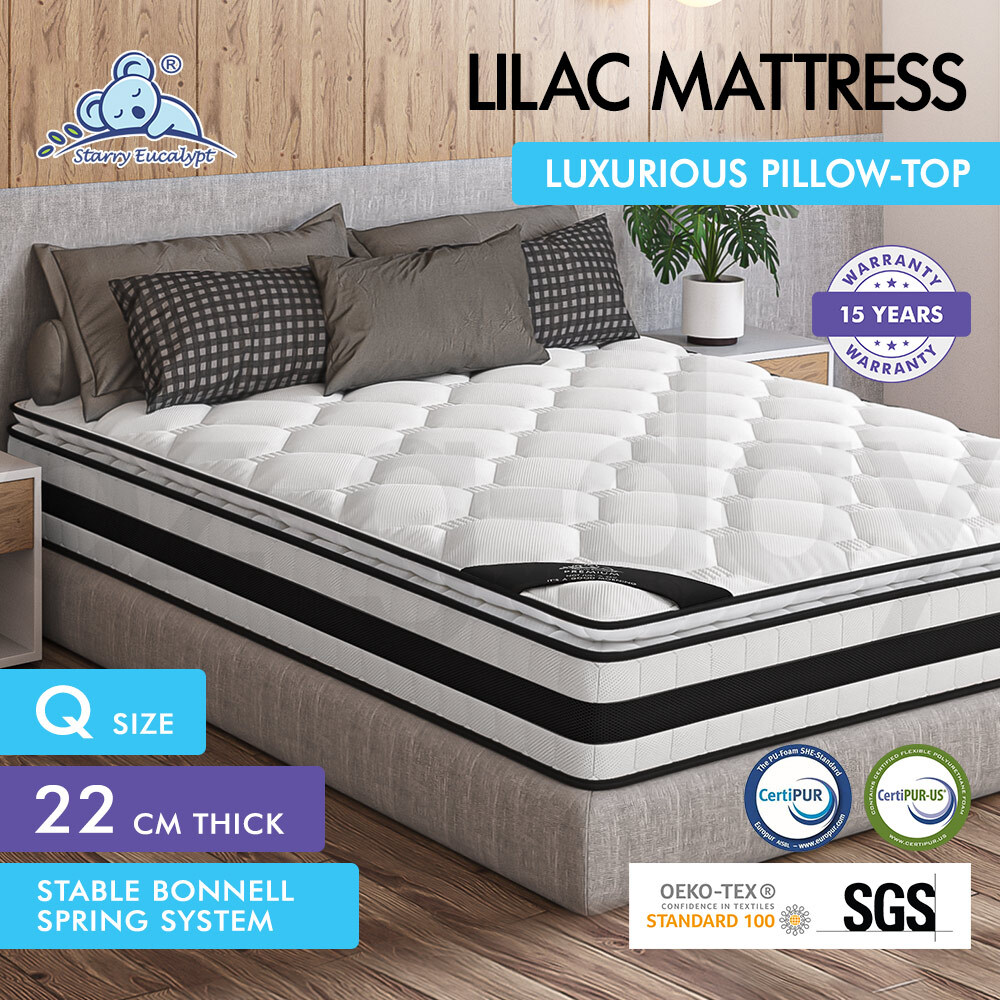 STARRY EUCALYPT Mattress Euro Top Memory Foam Bed Queen Double King Single - Picture 183 of 318