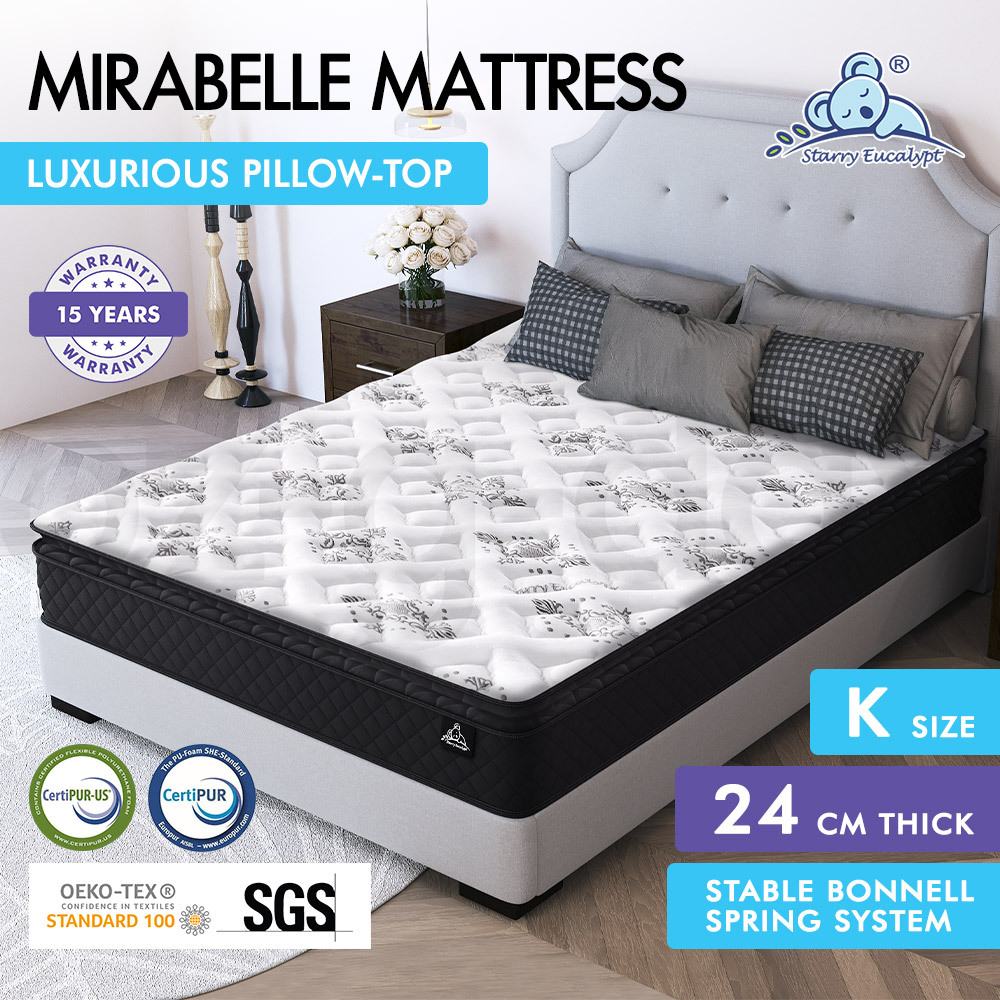 STARRY EUCALYPT Mattress Euro Top Memory Foam Bed Queen Double King Single - Picture 83 of 318