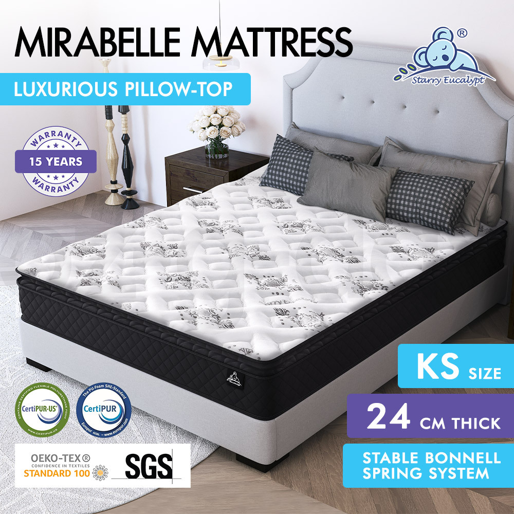 STARRY EUCALYPT Mattress Euro Top Memory Foam Bed Queen Double King Single - Picture 127 of 318