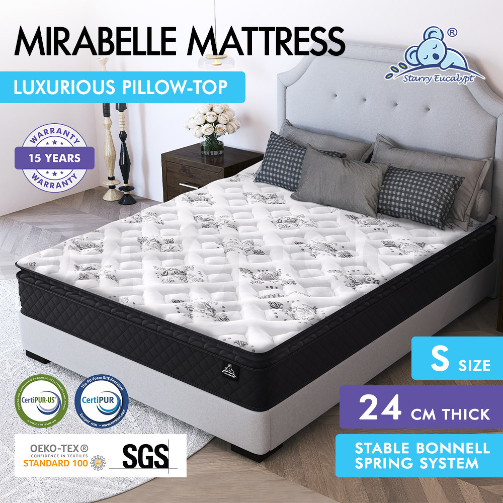 STARRY EUCALYPT Mattress Euro Top Memory Foam Bed Queen Double King Single - Picture 263 of 318