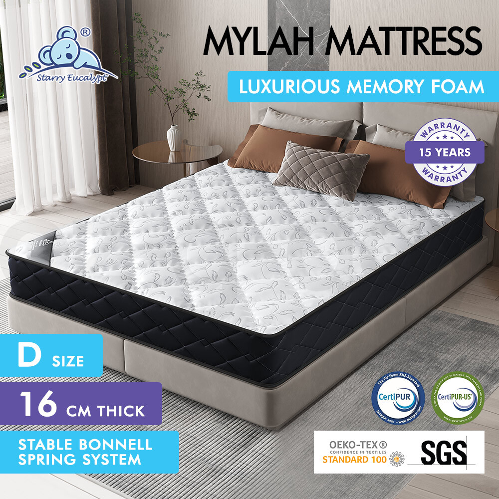 STARRY EUCALYPT Mattress Euro Top Memory Foam Bed Queen Double King Single - Picture 27 of 318