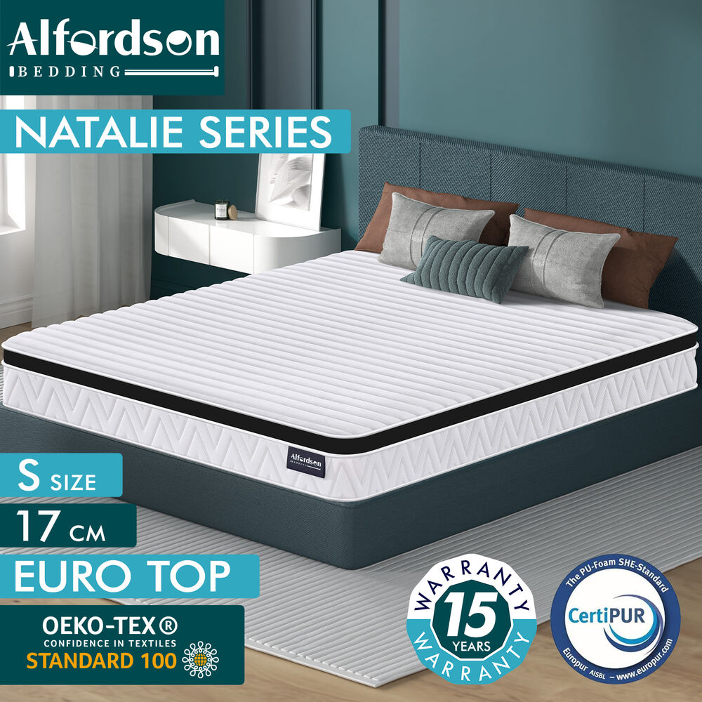 ALFORDSON Mattress Queen Double King Single Bed Euro Top Memory Foam Bedding - Picture 95 of 193
