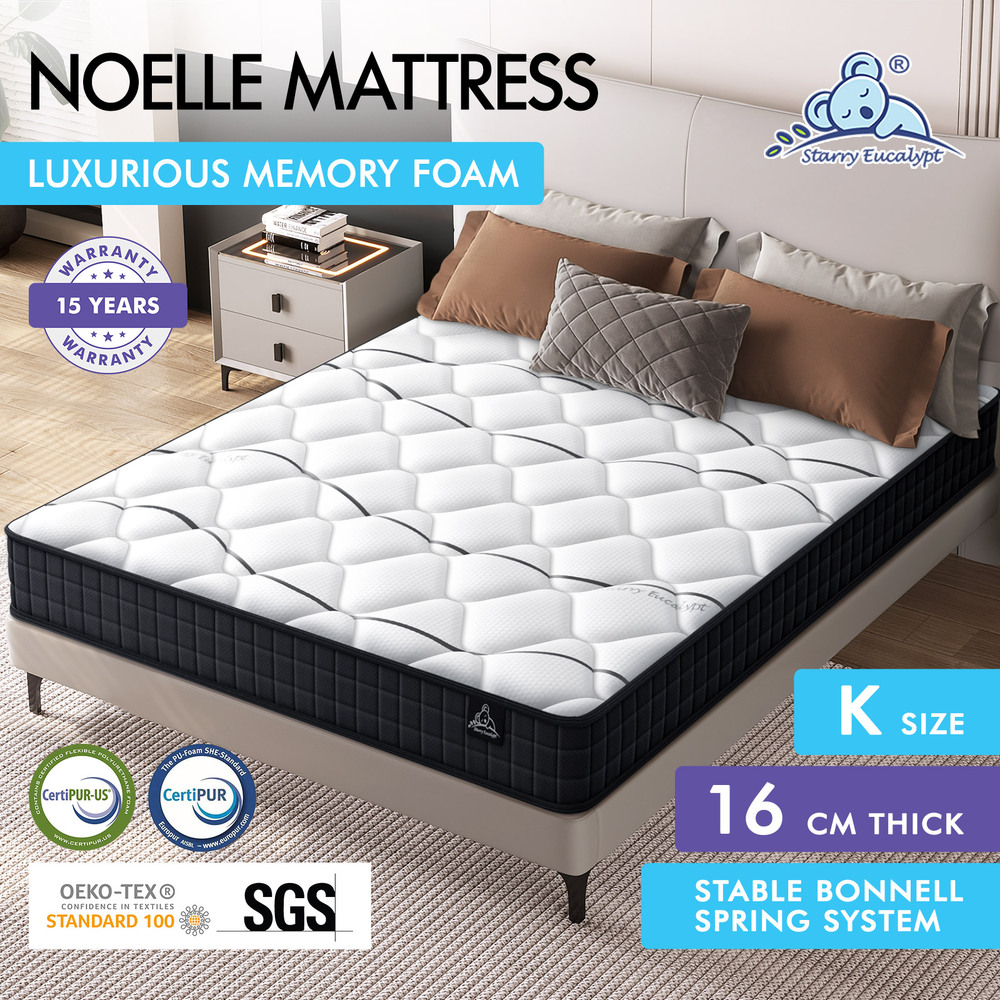 STARRY EUCALYPT Mattress Euro Top Memory Foam Bed Queen Double King Single - Picture 107 of 318