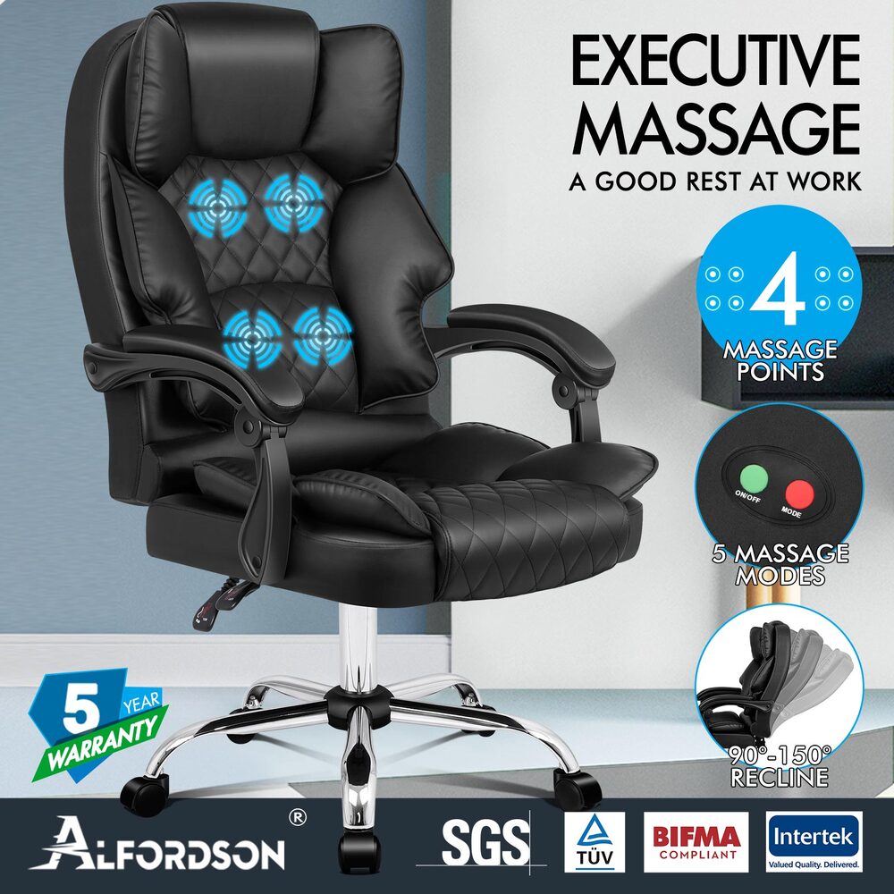 ALFORDSON Office Chair Mesh Executive Gaming Seat Leather Fabric Racing Tilt - Picture 253 of 1,188