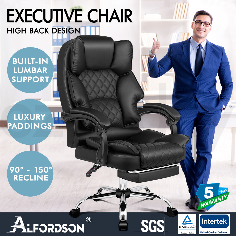 ALFORDSON Office Chair Executive Seat Fabric Racing Computer Work Recliner - Picture 16 of 111