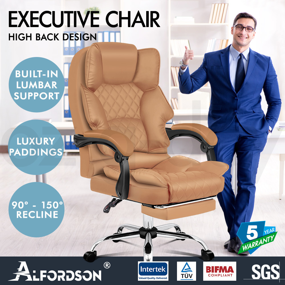 ALFORDSON Office Chair Executive Seat Fabric Racing Computer Work Recliner - Picture 40 of 111