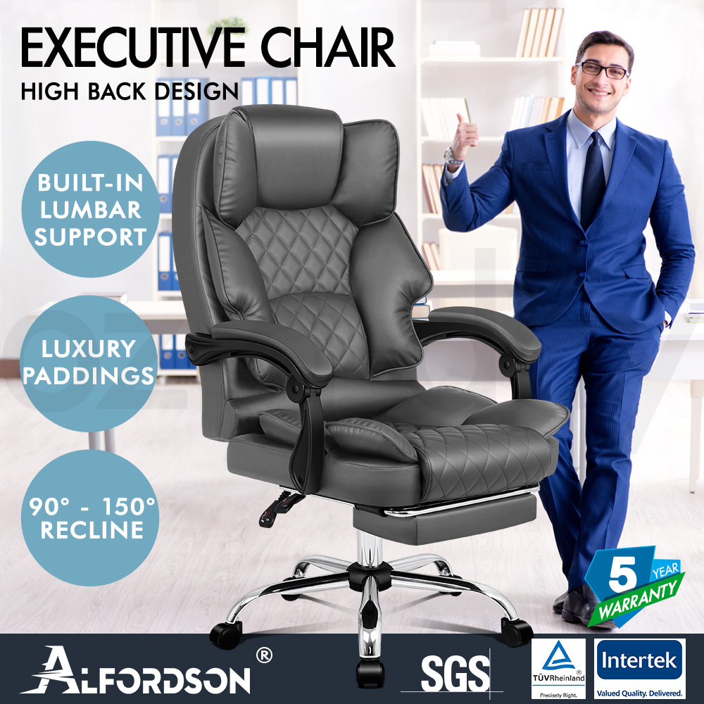 ALFORDSON Office Chair Executive Seat Fabric Racing Computer Work Recliner - Picture 28 of 111