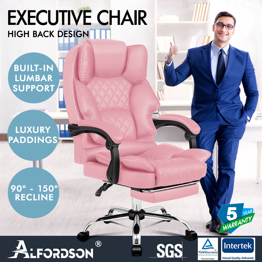 ALFORDSON Office Chair Executive Seat Fabric Racing Computer Work Recliner - Picture 52 of 111