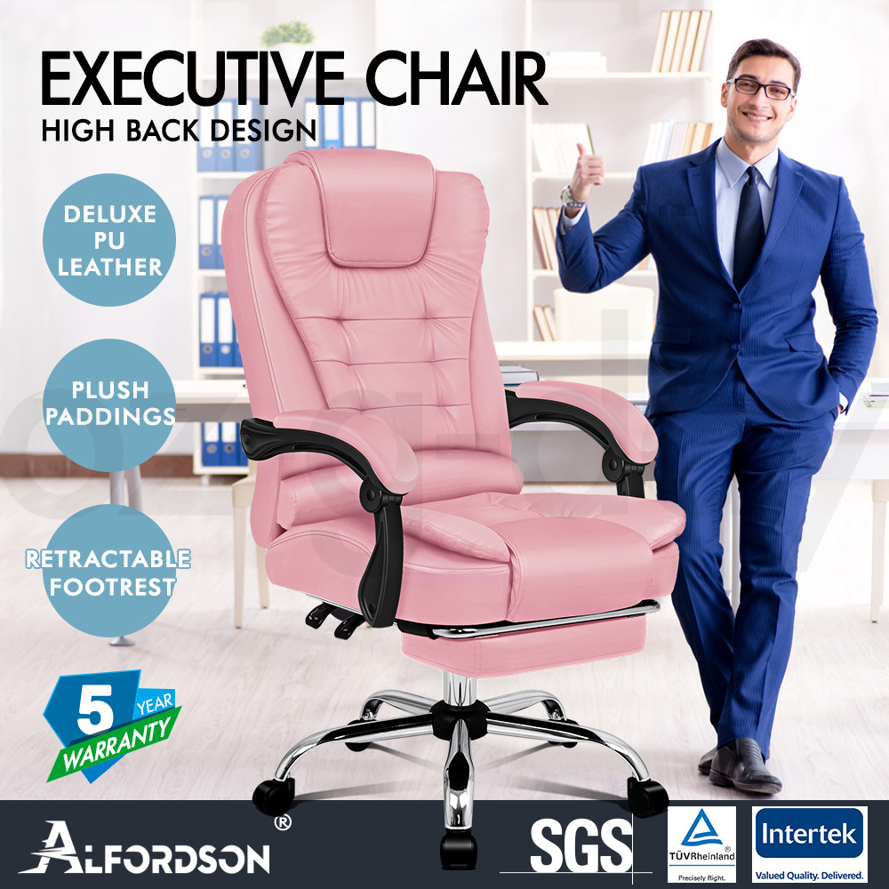 ALFORDSON Office Chair Mesh Executive Gaming Seat Leather Fabric Racing Tilt - Picture 481 of 1,188