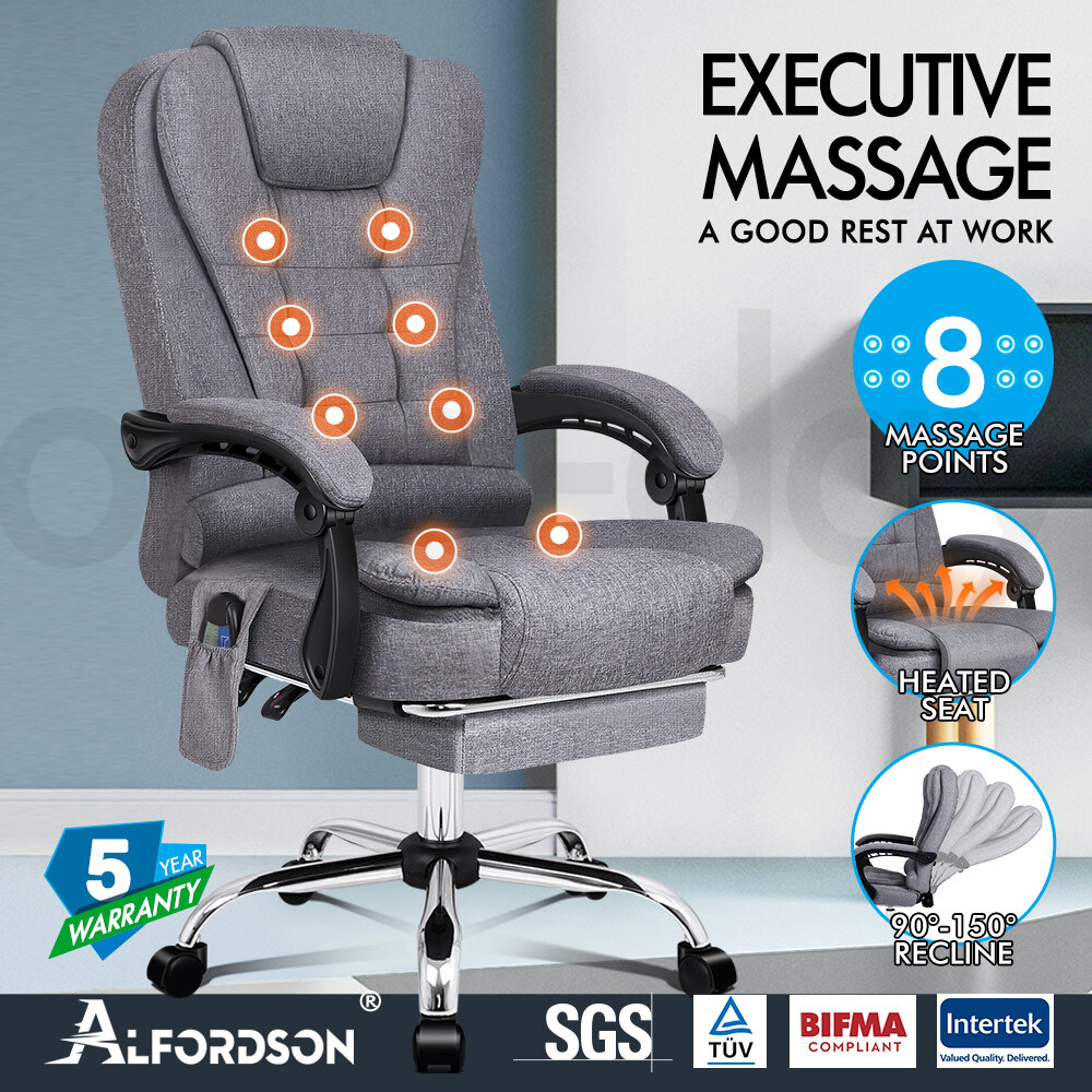 ALFORDSON Office Chair Mesh Executive Gaming Seat Leather Fabric Racing Tilt - Picture 673 of 1,188