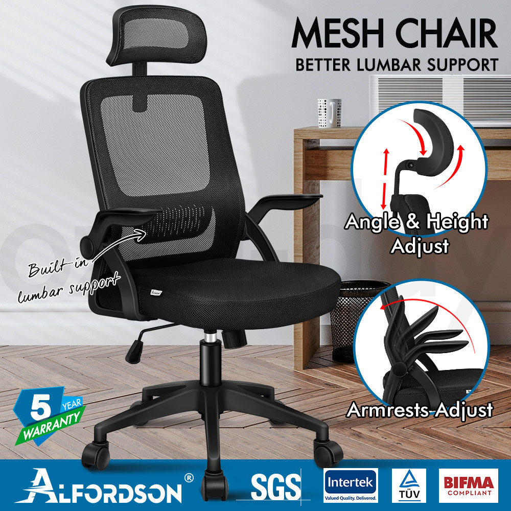 ALFORDSON Mesh Office Chair Computer Seat Executive Study Work Gaming - Picture 3 of 82