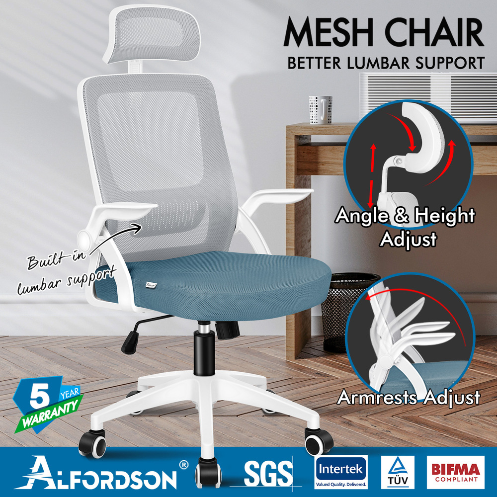 ALFORDSON Mesh Office Chair Computer Seat Executive Study Work Gaming - Picture 43 of 82