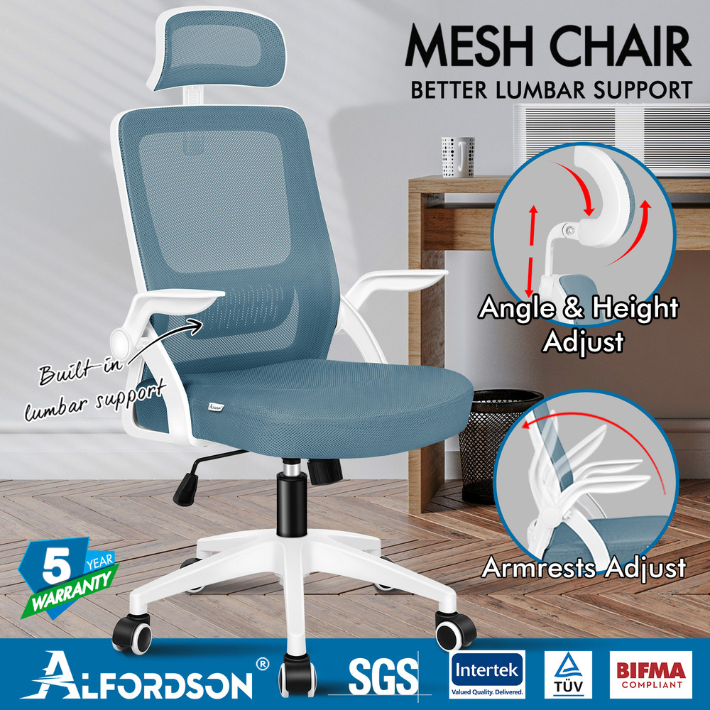 ALFORDSON Mesh Office Chair Computer Seat Executive Study Work Gaming - Picture 53 of 82
