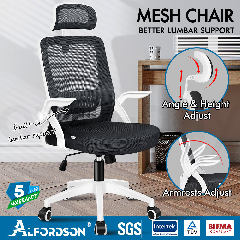 ALFORDSON Mesh Office Chair Computer Seat Executive Study Work Gaming - Picture 23 of 82