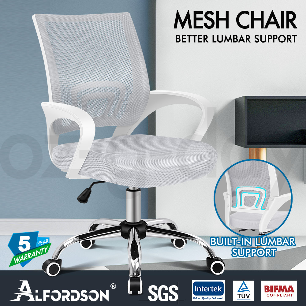 ALFORDSON Mesh Office Chair Executive Fabric Seat Gaming Racing Computer - Picture 26 of 36
