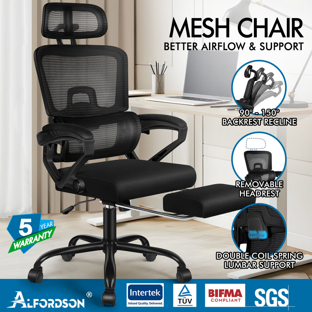 ALFORDSON Mesh Office Chair Executive Computer Fabric Seat Study Work Gaming - Picture 70 of 252