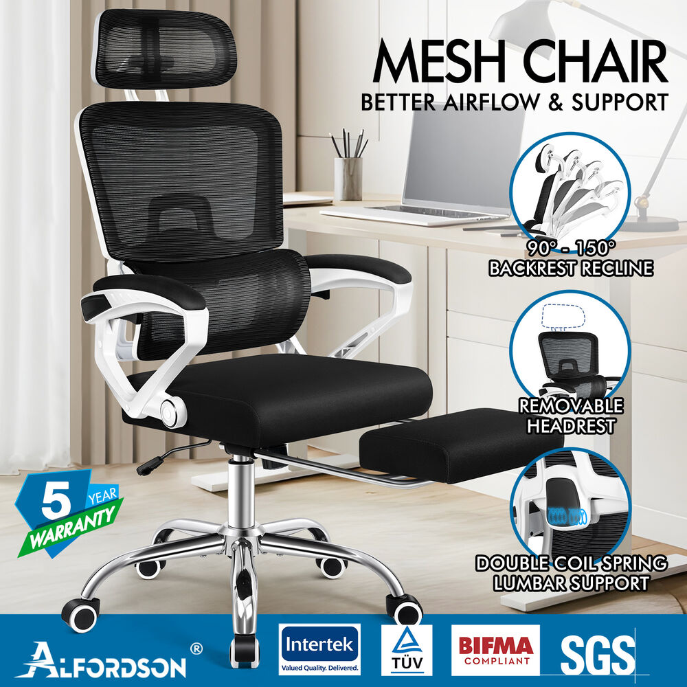 ALFORDSON Mesh Office Chair Executive Computer Fabric Seat Study Work Gaming - Picture 82 of 252