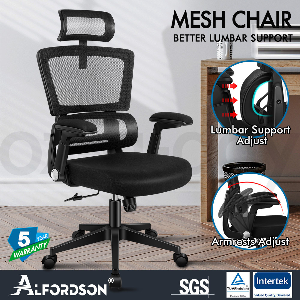 ALFORDSON Office Chair Mesh Executive Gaming Seat Leather Fabric Racing Tilt - Picture 1,057 of 1,188