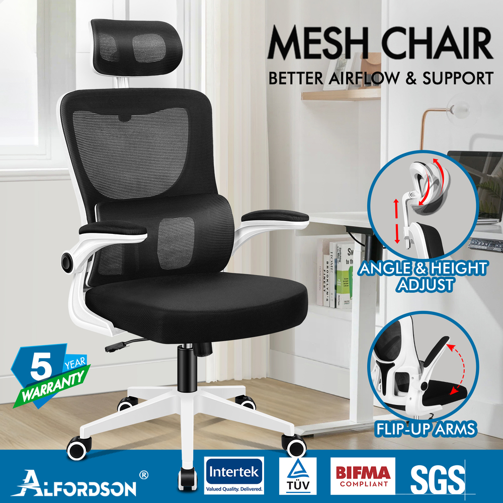 ALFORDSON Mesh Office Chair Executive Computer Fabric Seat Study Work Gaming - Picture 15 of 252