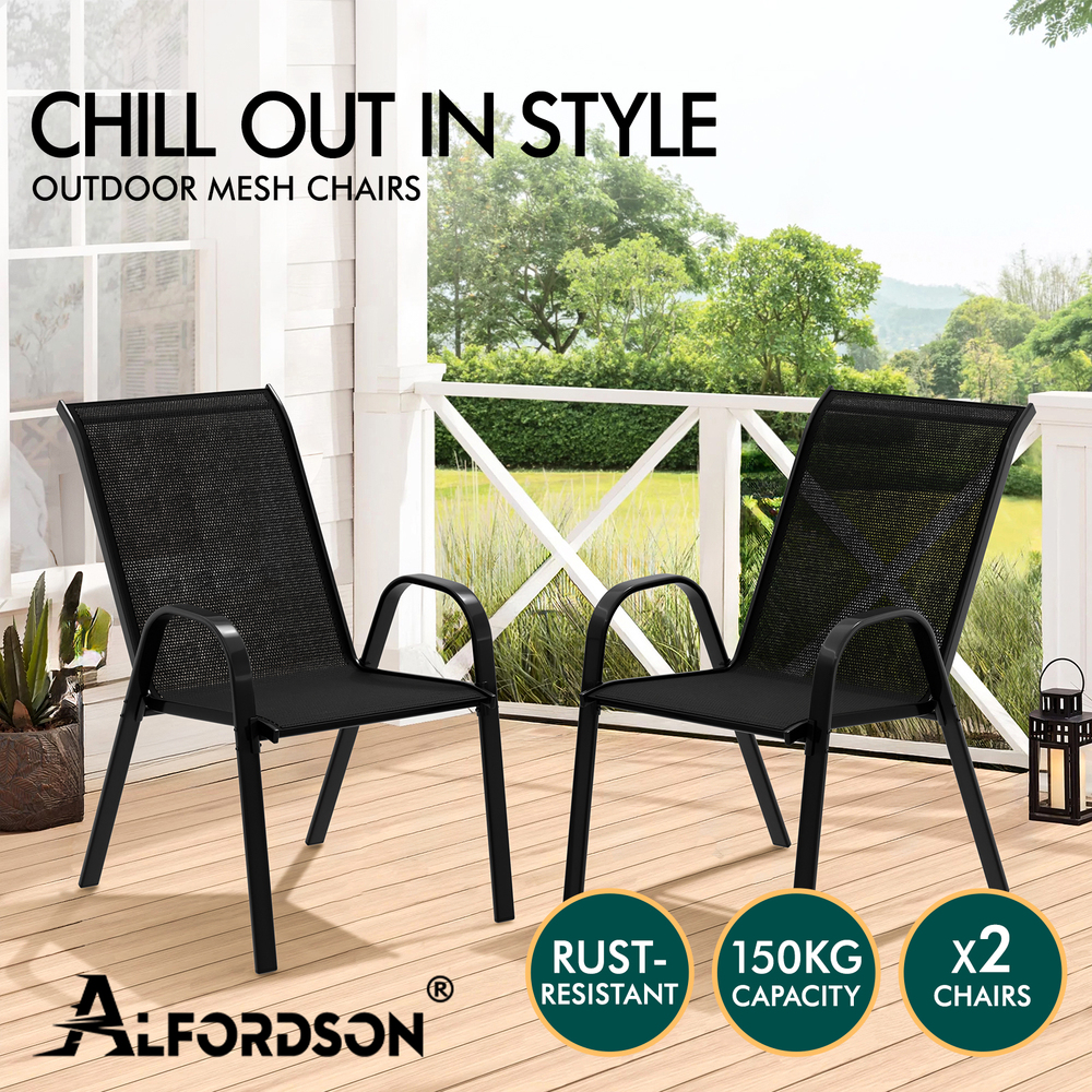 ALFORDSON Outdoor Dining Set Table and Chairs Patio Bistro Set Garden Furniture - Picture 109 of 228