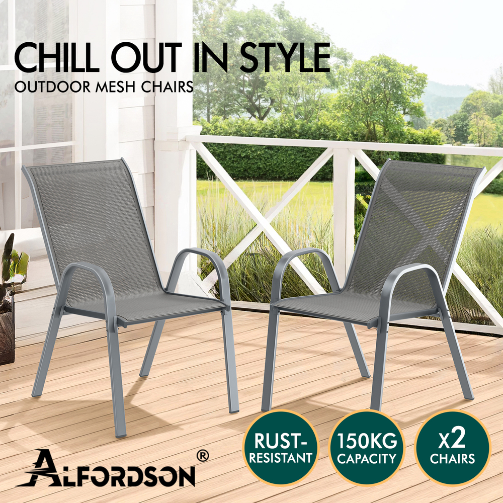 ALFORDSON Outdoor Dining Set Table and Chairs Patio Bistro Set Garden Furniture - Picture 145 of 228