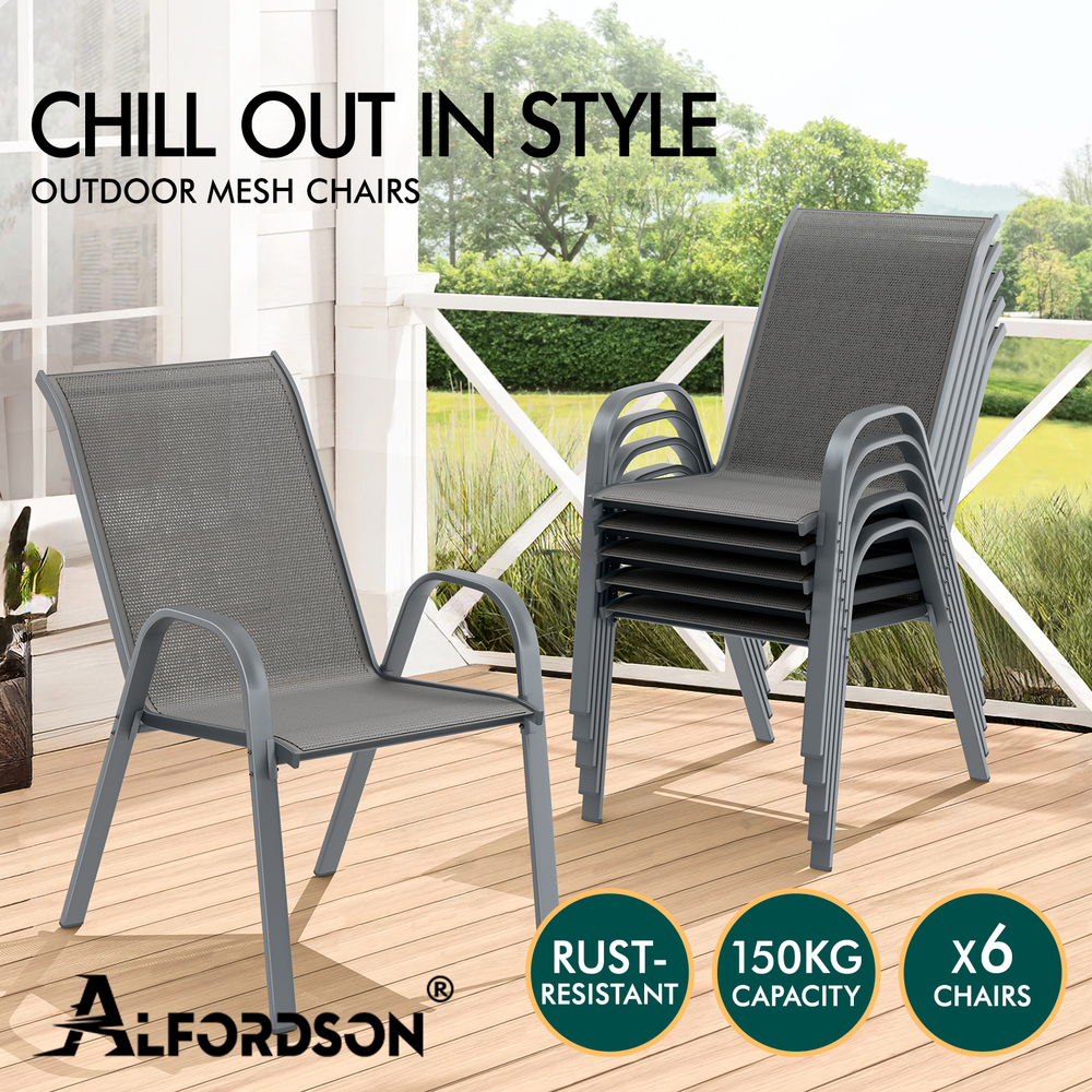 ALFORDSON Outdoor Dining Set Table and Chairs Patio Bistro Set Garden Furniture - Picture 169 of 228