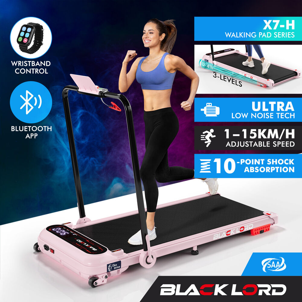 BLACK LORD Treadmill Electric Walking Pad Incline Shock Absorbers Home Gym - Picture 61 of 84