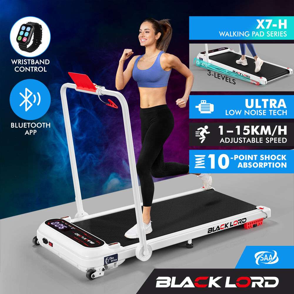 BLACK LORD Treadmill Electric Walking Pad Incline Shock Absorbers Home Gym - Picture 73 of 84